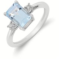 Ringe Promesse Dame in Weißgold Acquamarina ADVA10BT